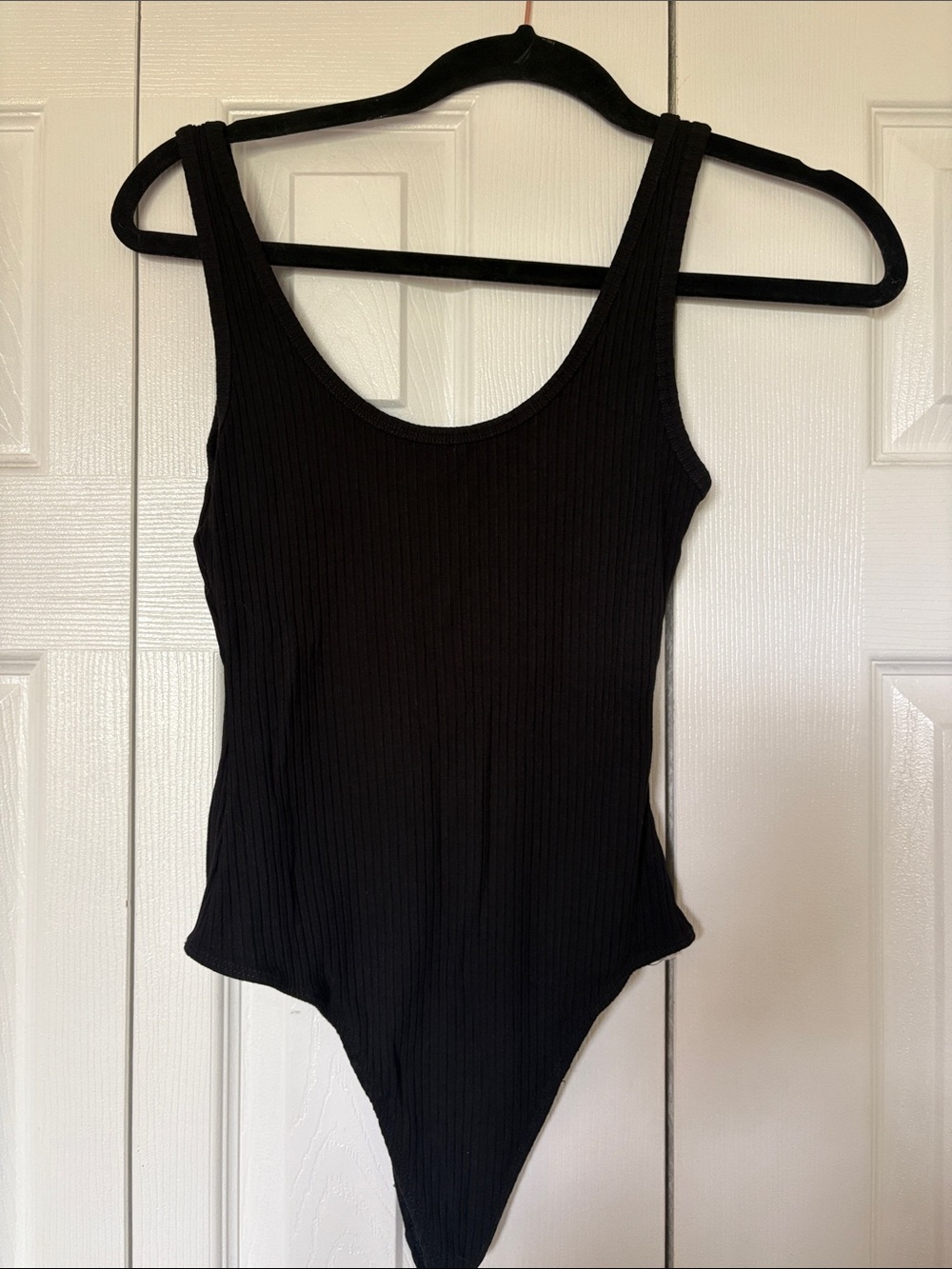 Aritzia Wilfred Free Black Ribbed Kids One-Piece Bodysuit